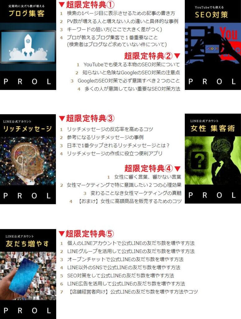 PROLの超限定特典